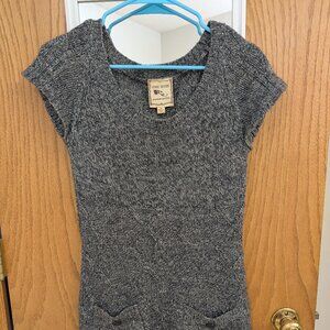 Pink Rose Black Cable-Knit Sweater Dress Juniors M/Women's S